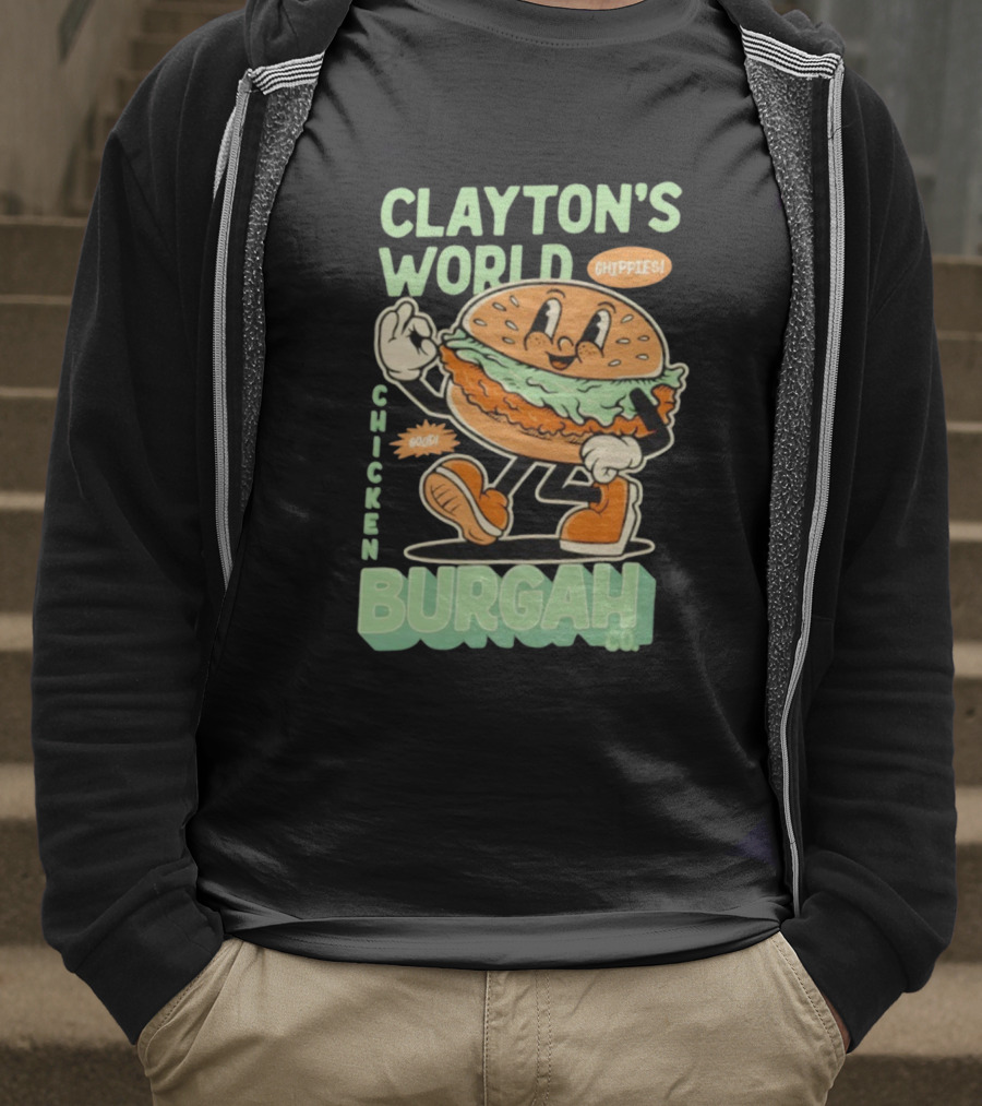 Clayton's World Chicken Burgah Co Chippies Good! T-Shirt