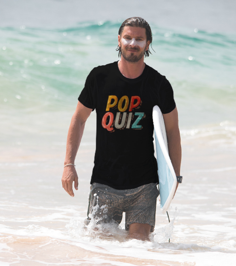 Pop Quiz Colorful Text Design T-Shirt