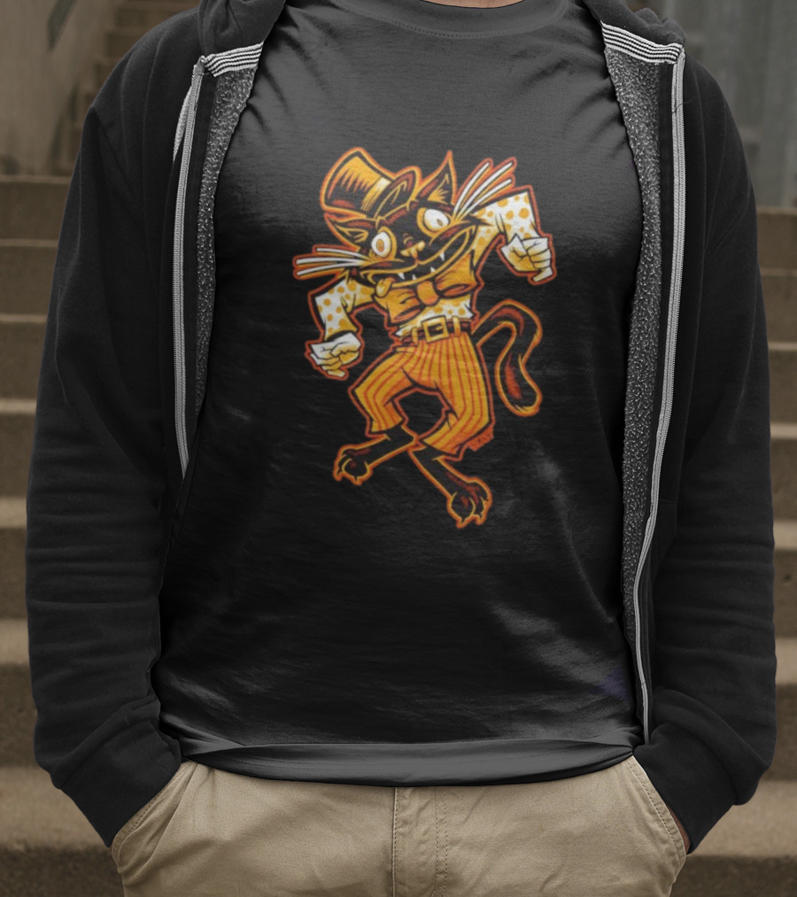 Dancing Cat Creep BeastWreck Halloween Monster Vintage Cartoon Style T-Shirt