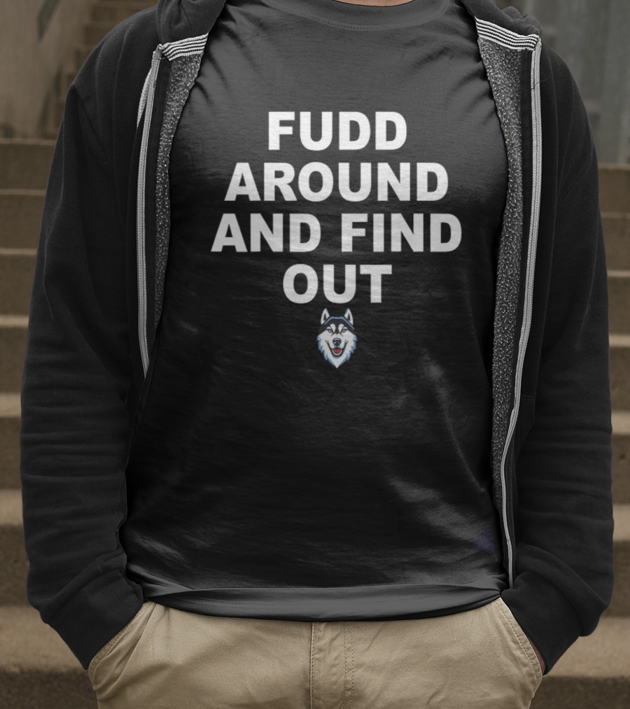 Fudd Around And Find Out Azzi Fudd Takes The Crown Husky Logo T-Shirt