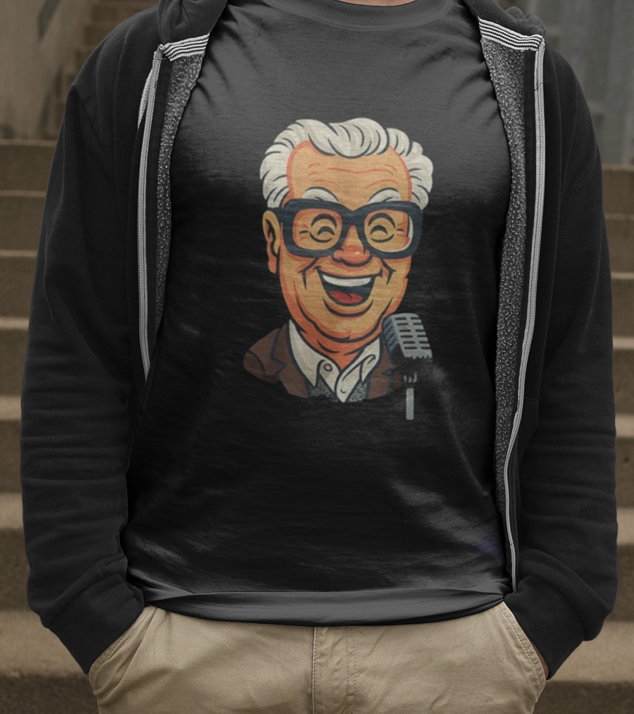 Harry Caray Cartoon Sports Commentator Baseball Fan Tribute T-Shirt