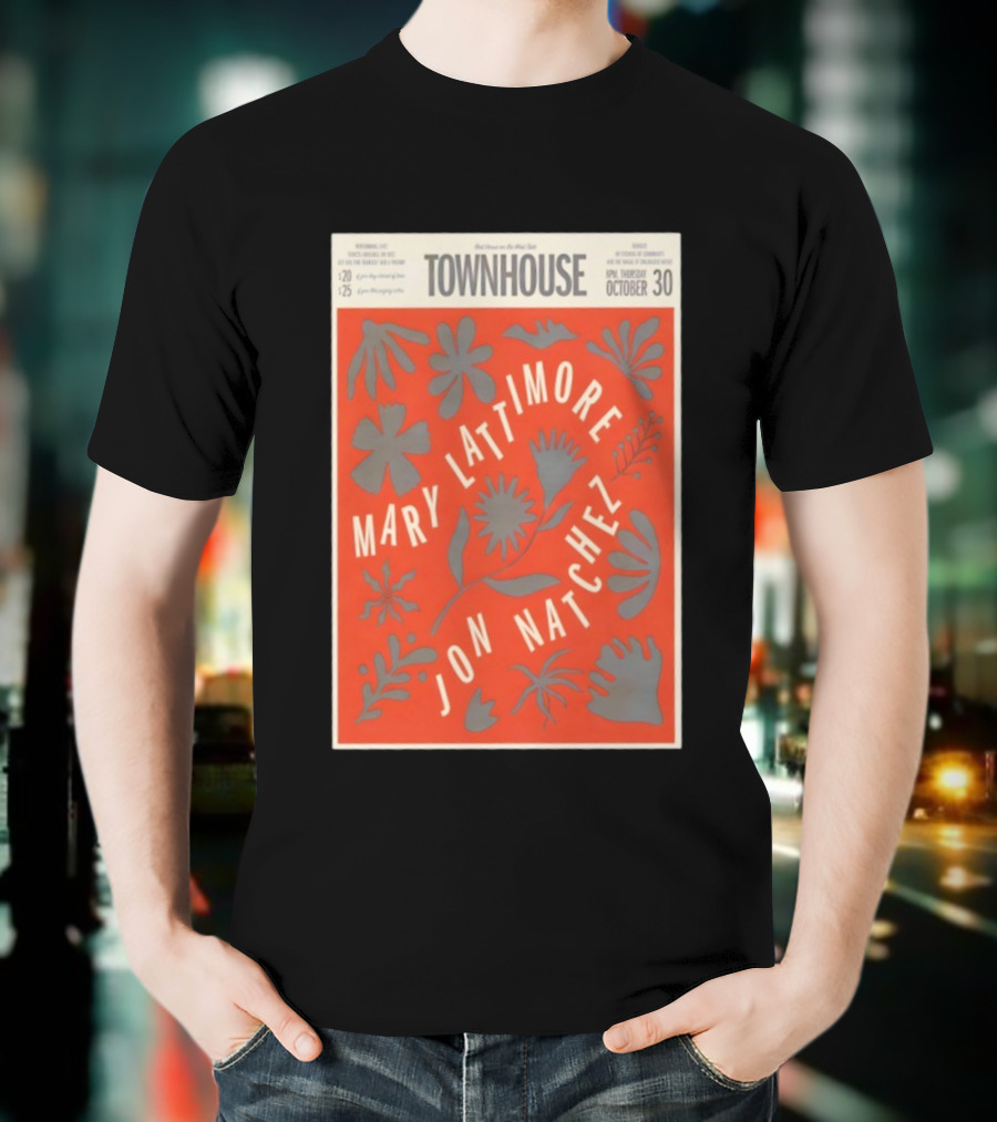 Mary Lattimore Jon Natchez Townhouse Venice October 30 2025 T-Shirt