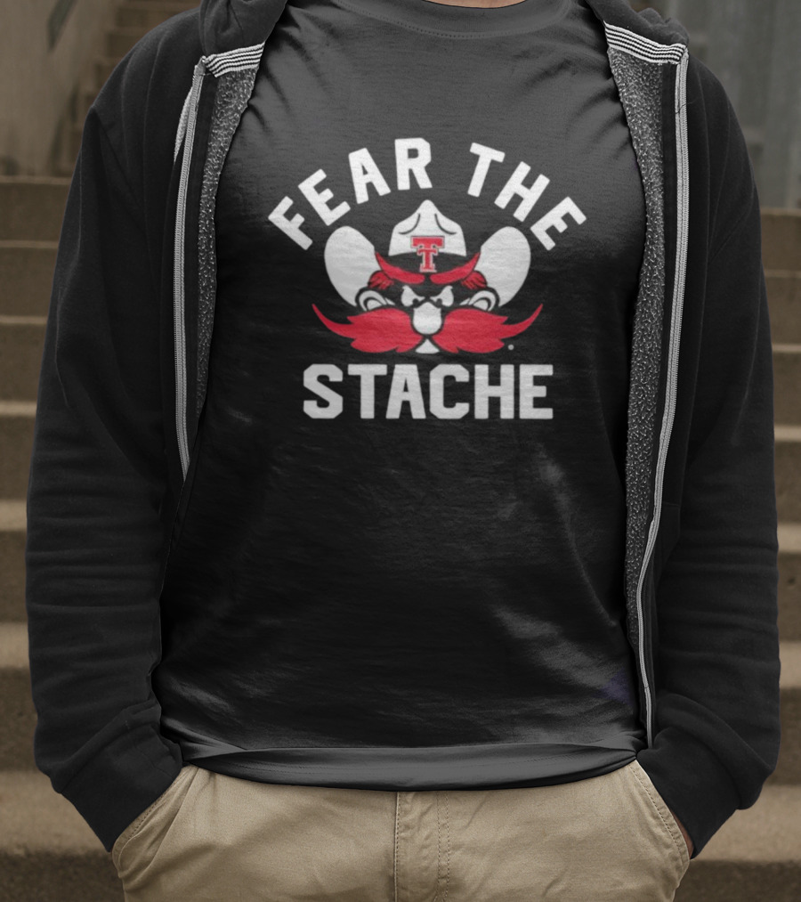 Texas Tech Fear The Stache Football NIL Jacob Rodriguez T-Shirt