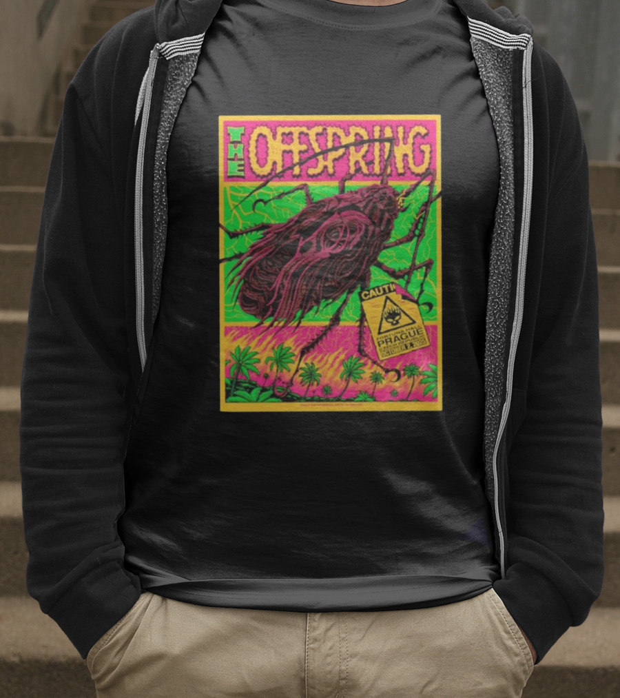 The Offspring Fortuna Hall Prague October 2nd 2025 Caution Insect T-Shirt