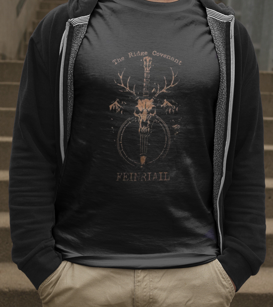 Ridge Covenant Feinriail Resistance Skull Buck Antlers Dagger Art T-Shirt