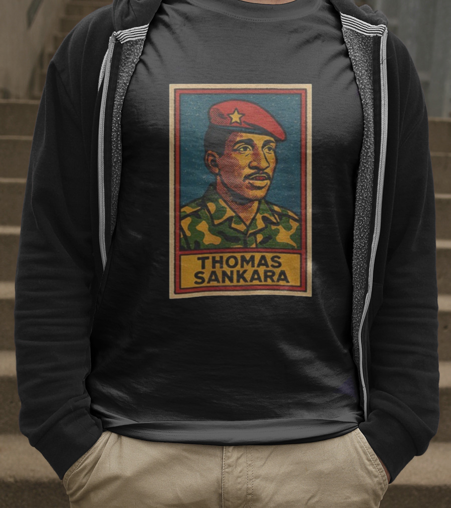 Thomas Sankara Camouflage Beret Revolutionary Style Retro T-Shirt