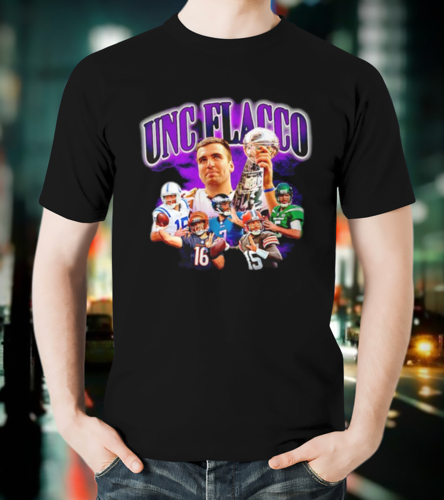 UNC Flacco Football Super Bowl Trophy Quarterbacks T-Shirt