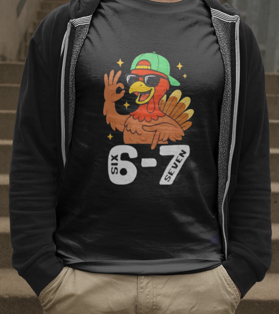 Six Seven Turkey Meme Gen Z Alpha Style T-Shirt