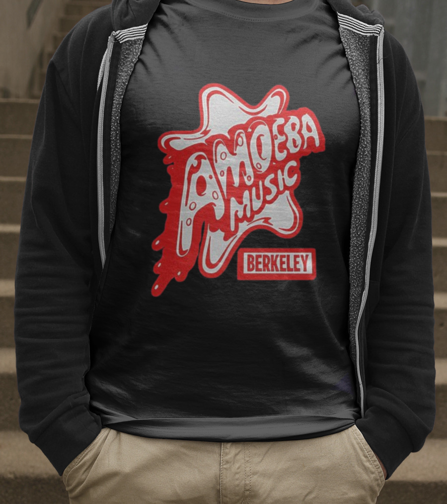 Amoeba Music Berkeley Retro Dripping Logo Marcus Kim T-Shirt