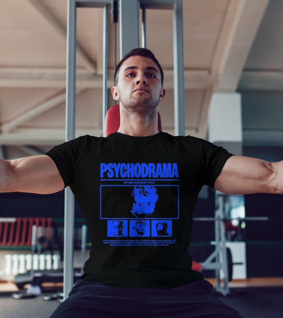 Dave Psychodrama Blue Face Iconic Music Album Art T-Shirt
