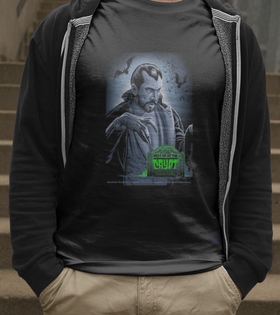 Billy Strings Meet Me At The Crypt Halloween 2025 Baltimore MD Dracula Vampire Bats Retro Horror T-Shirt