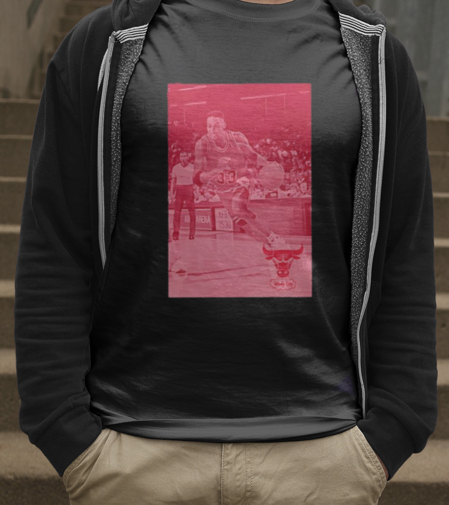 Chicago Bulls Scottie Pippen 33 Windy City NBA Basketball T-Shirt