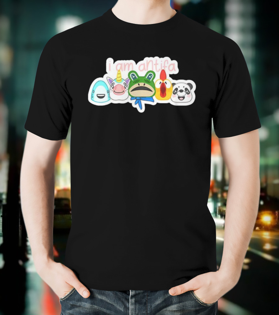 I Am Antifa Frog Portland Animal Protester T-Shirt