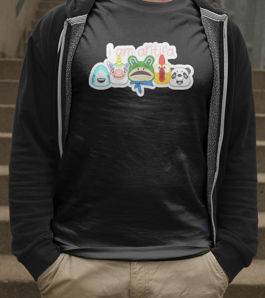 I Am Antifa Frog Portland Animal Protester T-Shirt