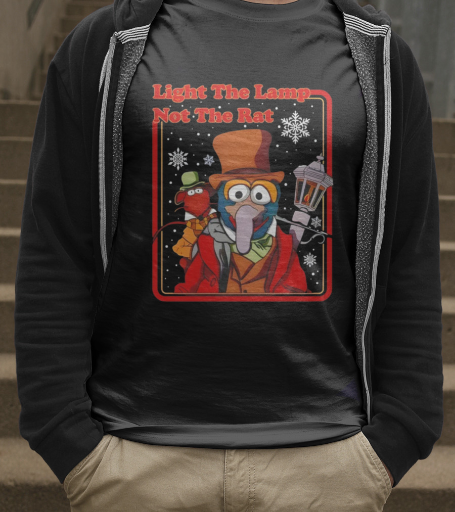 Gonzo Rizzo The Muppets Christmas Carol Light The Lamp Not The Rat T-Shirt