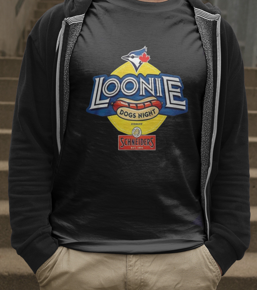 Toronto Blue Jays Loonie Dogs Night Schneiders Est 1890 #D00FF T-Shirt