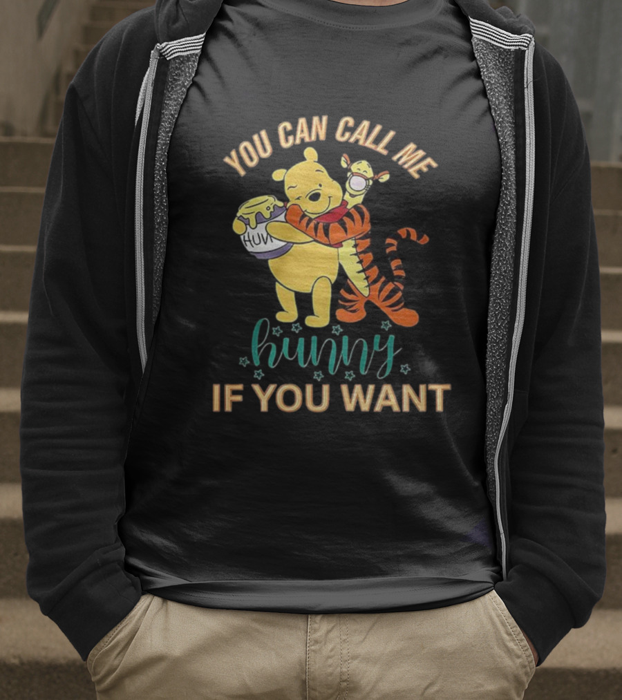 Winnie The Pooh You Can Call Me Hunny Tigger Hugging Image T-Shirt
