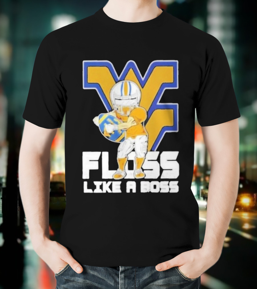 West Virginia Mountaineers Floss Like A Boss Football Celebration T-Shirt