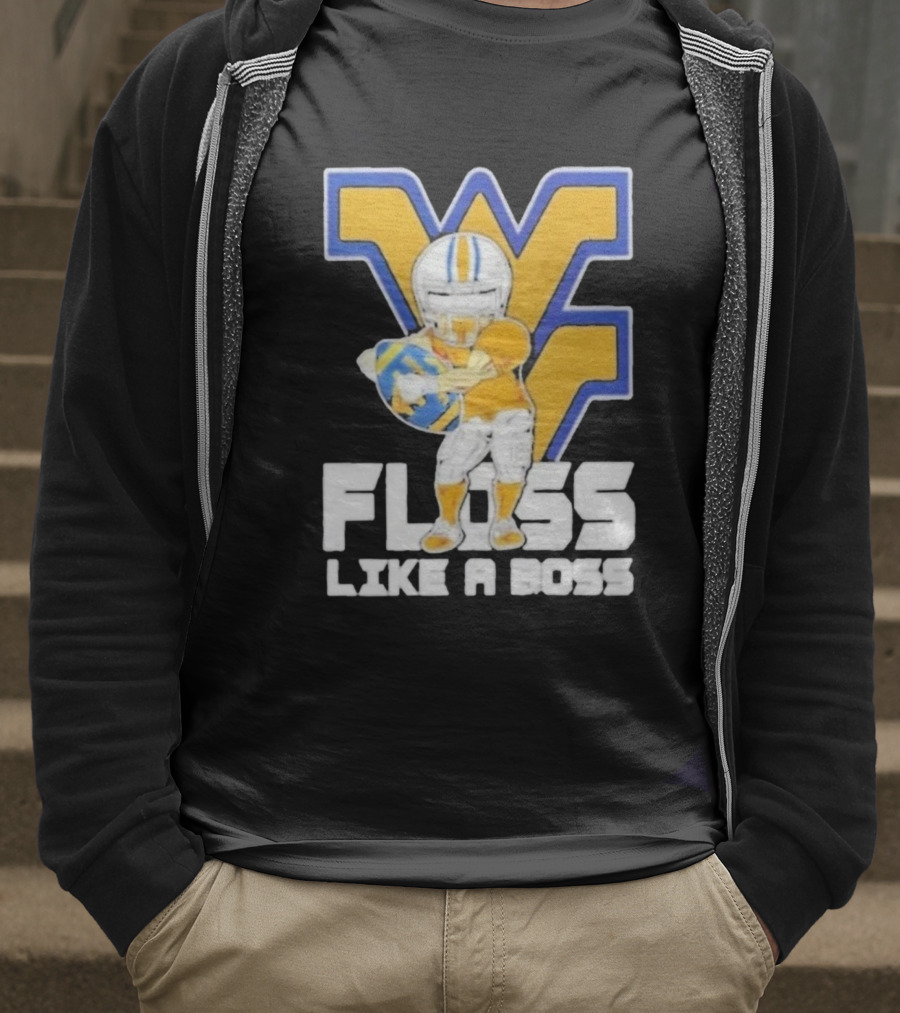 West Virginia Mountaineers Floss Like A Boss Football Celebration T-Shirt