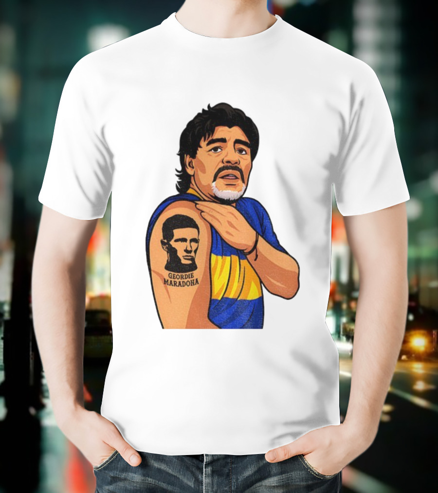 Elliot Anderson Geordie Maradona Tattoo Icon Illustration T-Shirt