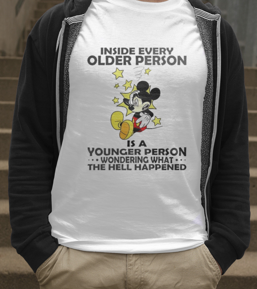 Mickey Younger Person Wondering What The Hell Happened Stars T-Shirt