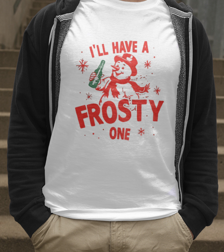 I’ll Have A Frosty One Snowman Christmas 2025 T-Shirt