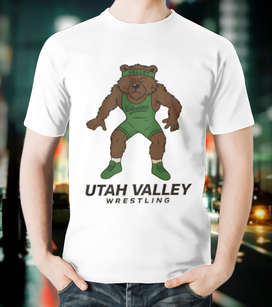 Utah Valley Wrestling Wolverines Bear Willy T-Shirt