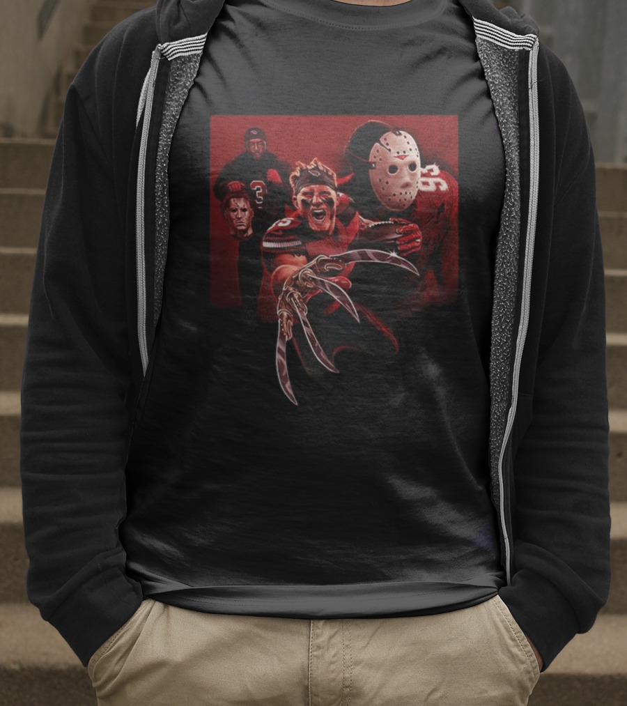 Arizona Cardinals 2025 Halloween Horror Football Mashup Freddy Jason Michael Myers Sports Fan Gear T-Shirt