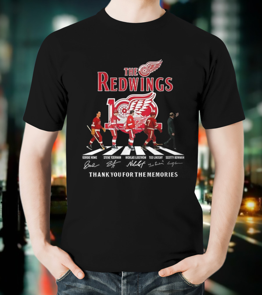 The Red Wings 100th Anniversary Thank You For The Memories Crosswalk T-Shirt