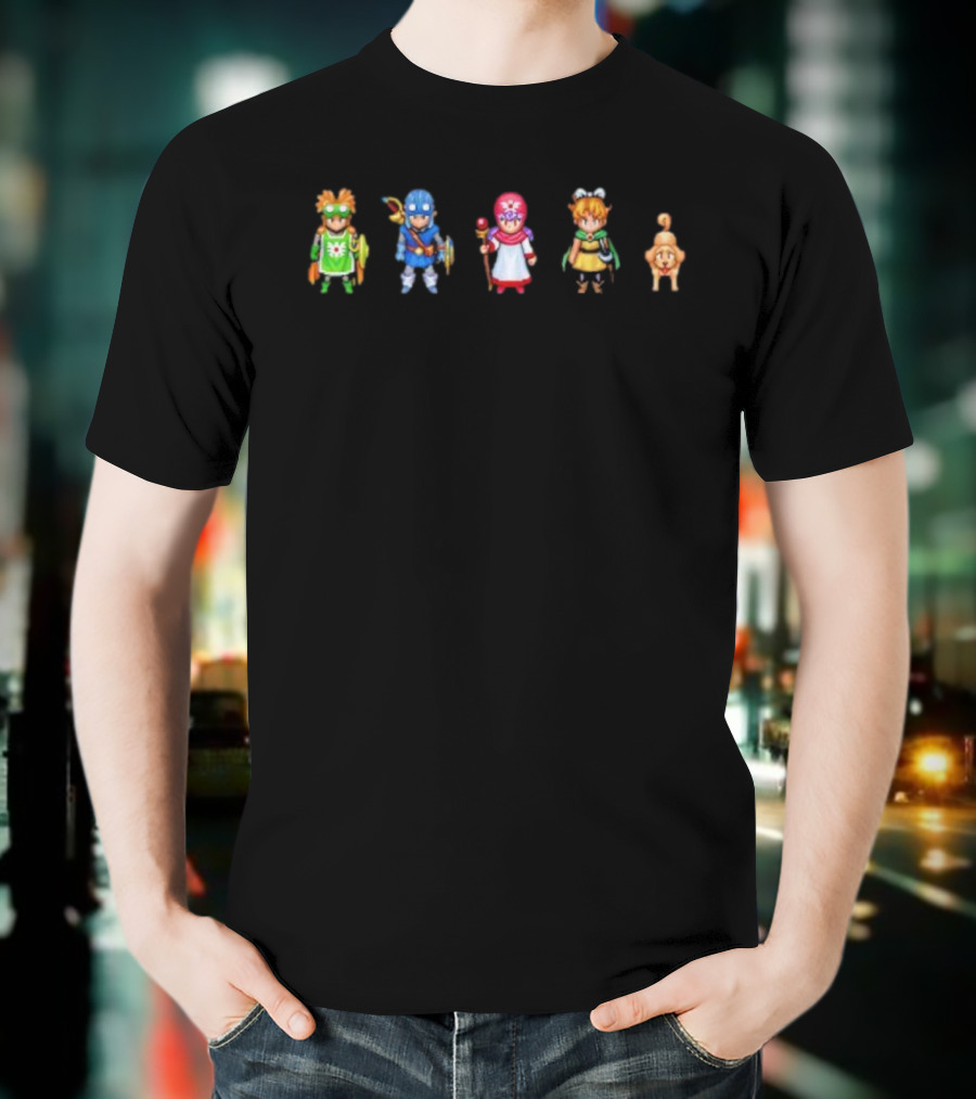 Dragon Quest I & II HD-2D Remake Pixel Heroes Iconic Game Characters T-Shirt