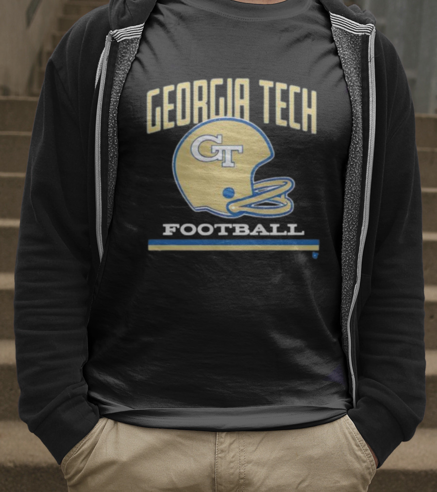 Georgia Tech Football Helmet GT Yellow Jackets T-Shirt