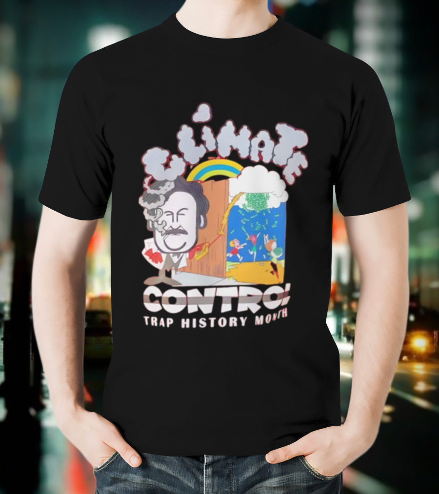 Jmacworldwide Climate Control Trap History Month Rainbow Cartoon Style T-Shirt