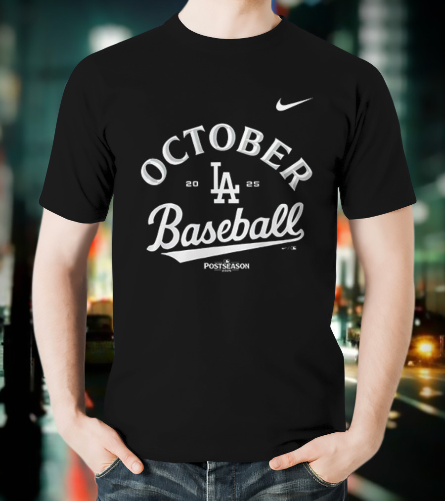 Los Angeles Dodgers October Baseball LA Nike T-Shirt