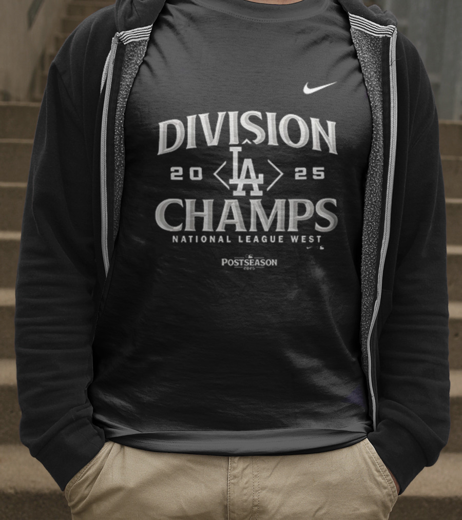 Los Angeles Dodgers 2025 Division Champs National League West Nike T-Shirt