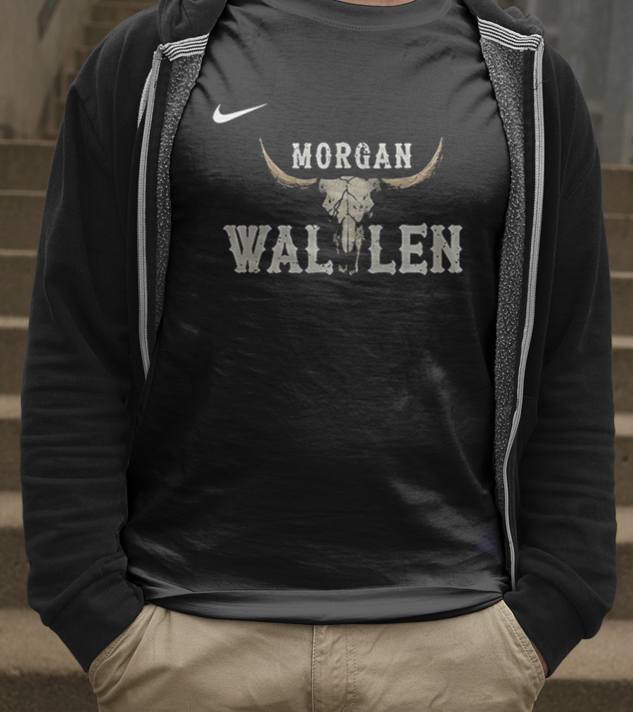 Morgan Wallen 2025 USA Tour Vintage Nike Longhorn Logo T-Shirt