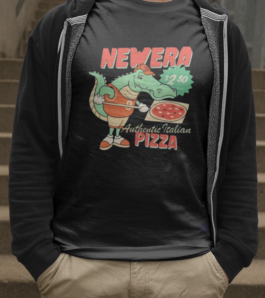 New Era Authentic Italian Pizza Crocodile Character $2.50 T-Shirt