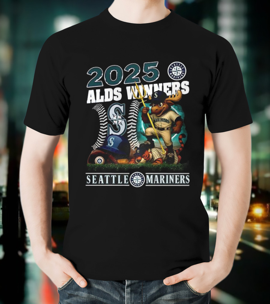 2025 Seattle Mariners ALDS Winners Mascot T-Shirt