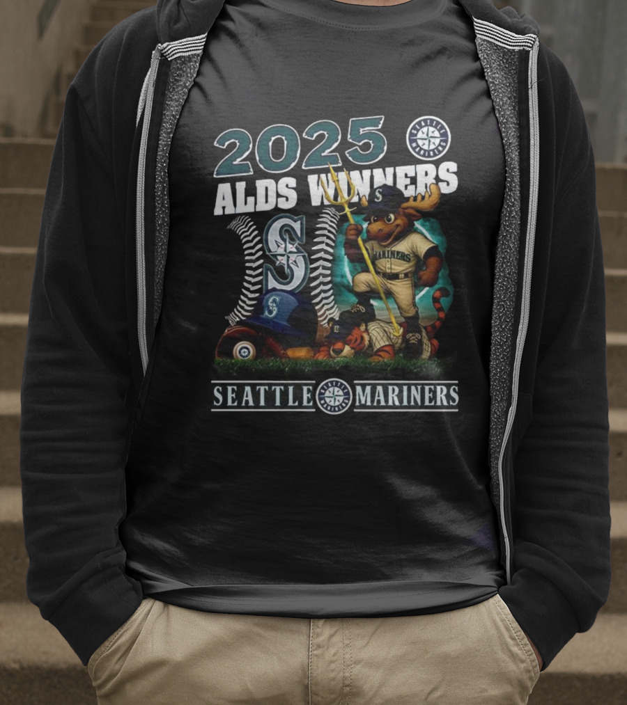 2025 Seattle Mariners ALDS Winners Mascot T-Shirt