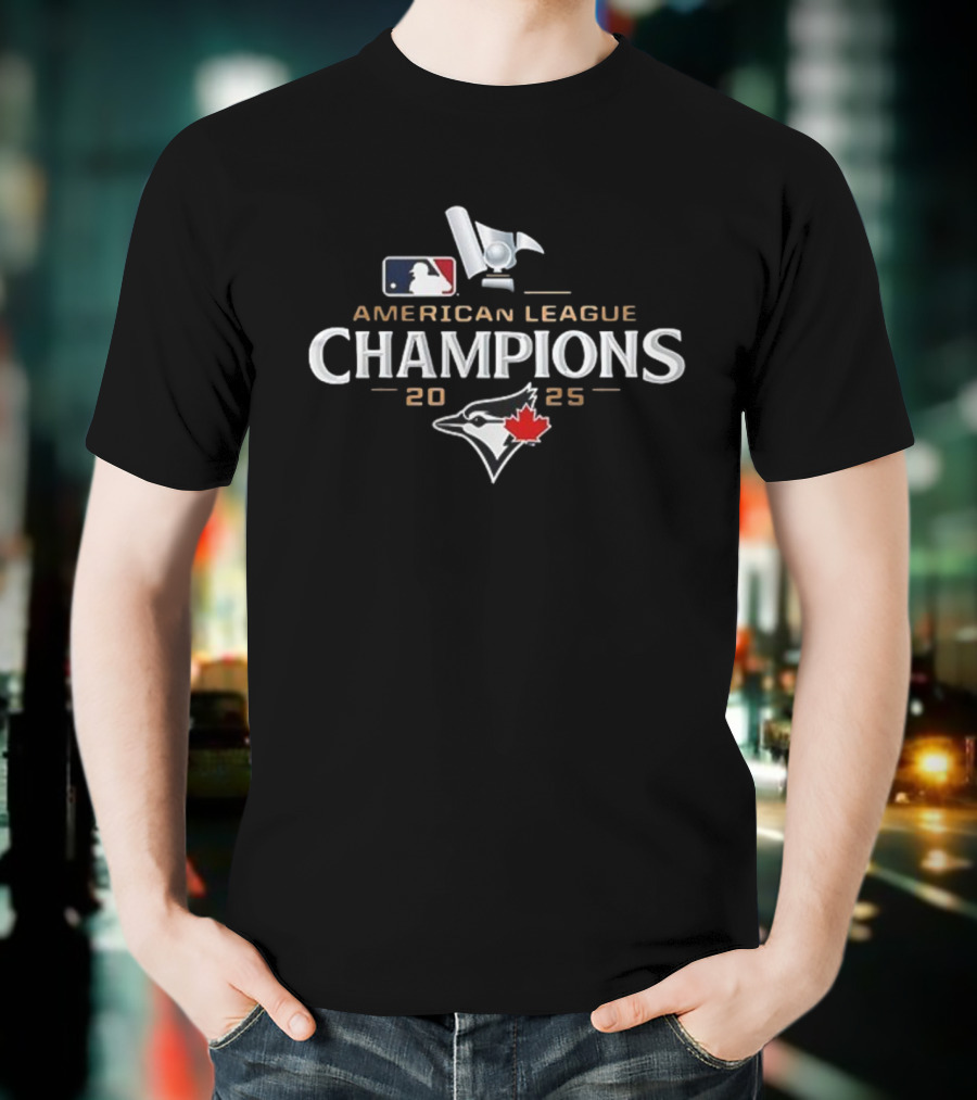 Toronto Blue Jays American League Champions 2025 Logo MLB Roster T-Shirt