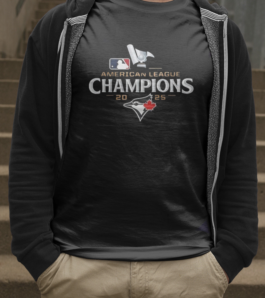 Toronto Blue Jays American League Champions 2025 Logo MLB Roster T-Shirt