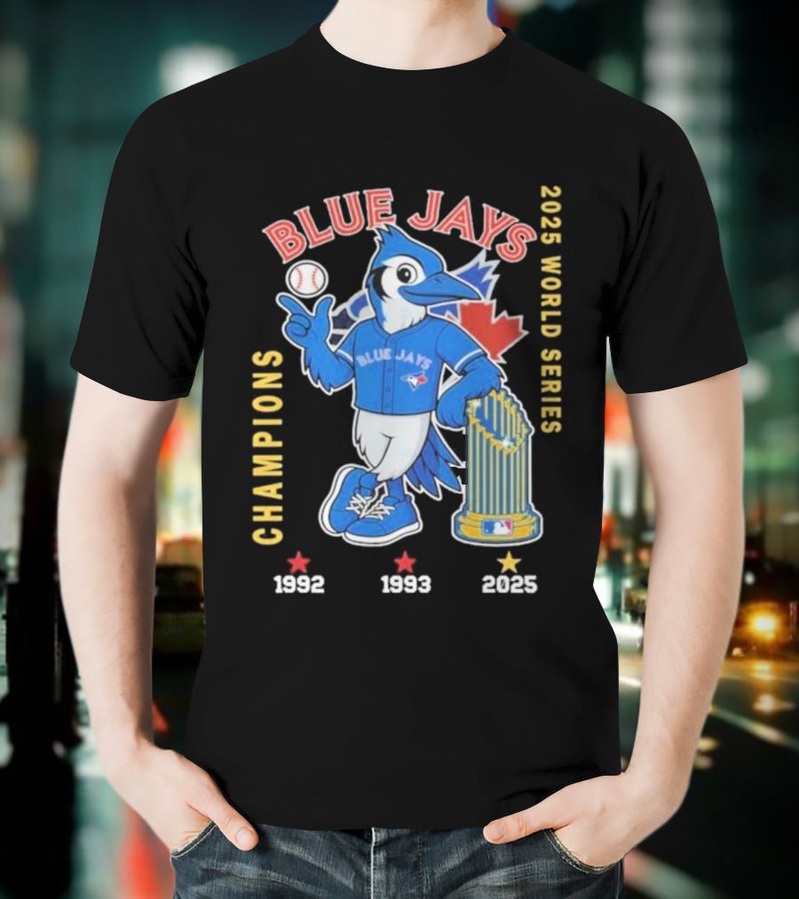 Toronto Blue Jays 2025 World Series Champions Mascot Trophy 1992 1993 T-Shirt