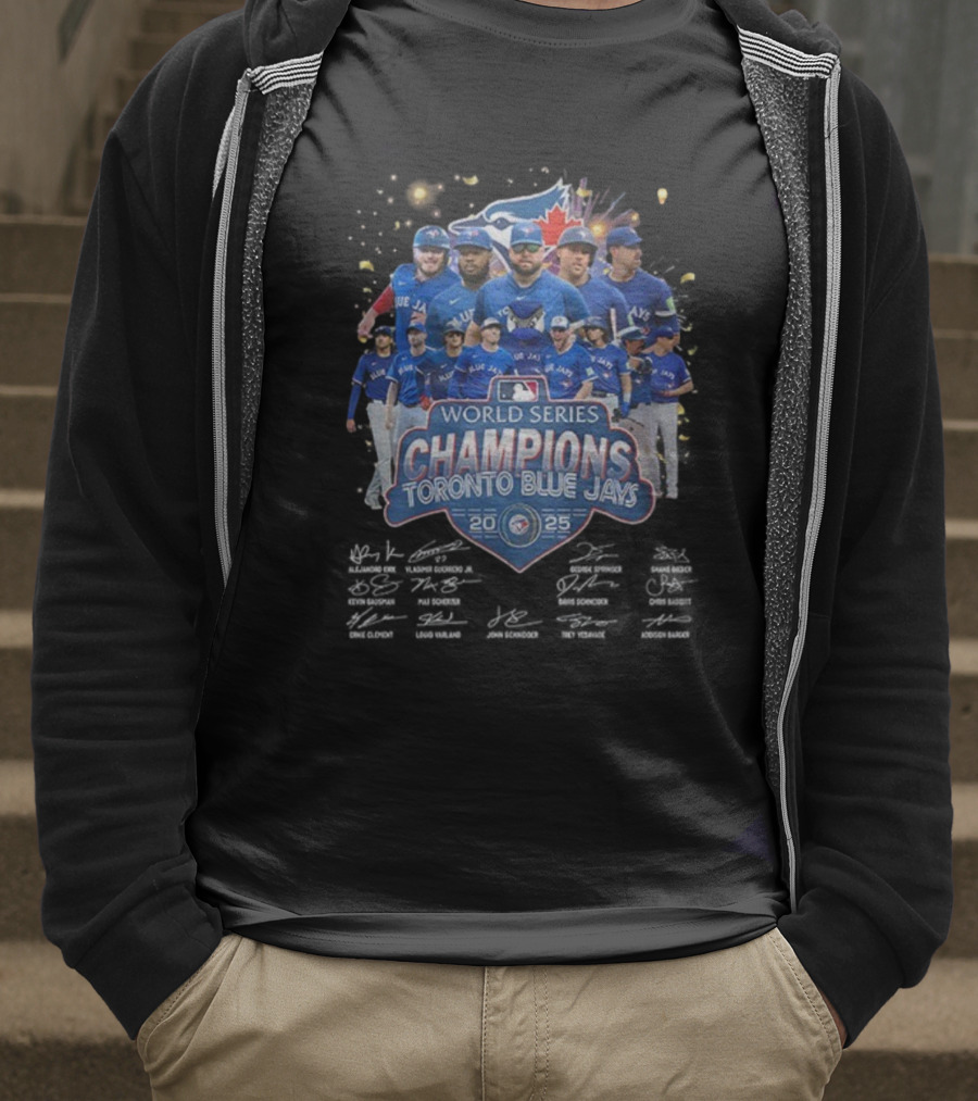 World Series Champions Toronto Blue Jays 2025 MLB Baseball Team Celebration T-Shirt