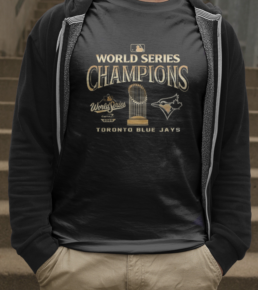 World Series Champions Toronto Blue Jays Golden Trophy Signature Collection T-Shirt
