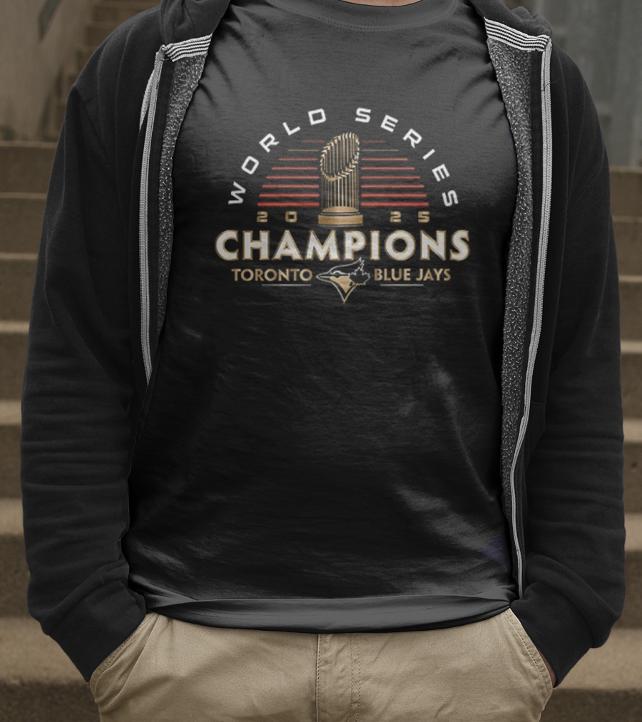 Toronto Blue Jays World Series Champions Trophy Logo Vintage Style T-Shirt