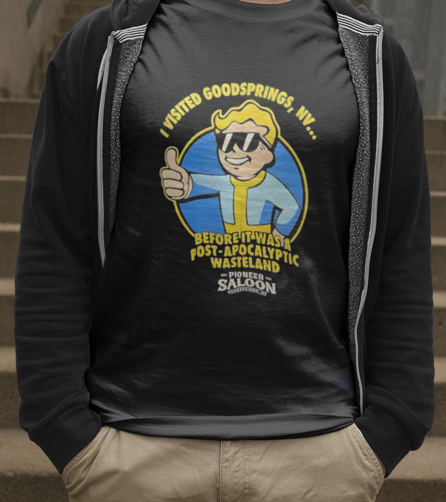 Vault Boy Thumbs Up Goodsprings NV Pre-Apocalypse Wasteland Explorer T-Shirt