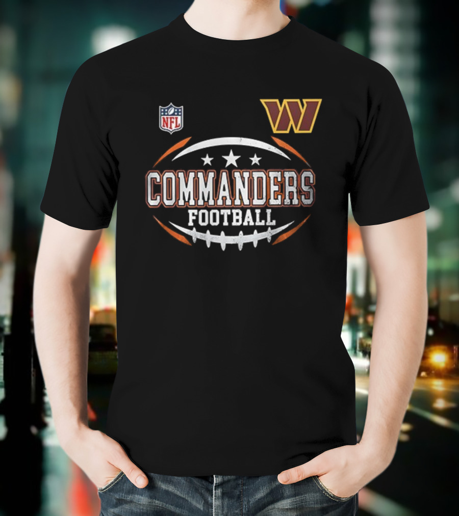 NFL Washington Commanders Football Harley Davidson Motorcycle T-Shirt