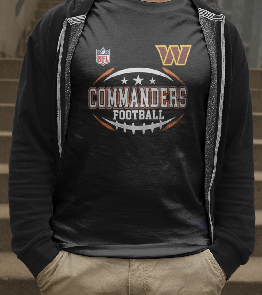 NFL Washington Commanders Football Harley Davidson Motorcycle T-Shirt