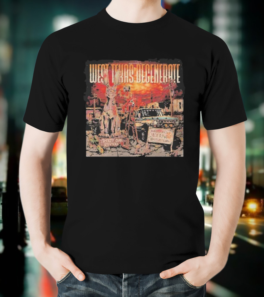 West Texas Degenerate Treaty Oak Revival Jack Rabbit Odessa Texas 2025 T-Shirt