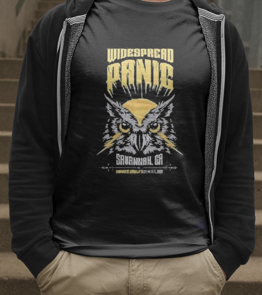 Widespread Panic Savannah GA 2025 Owl Event Enmarket Arena Oct 31-Nov 1 T-Shirt