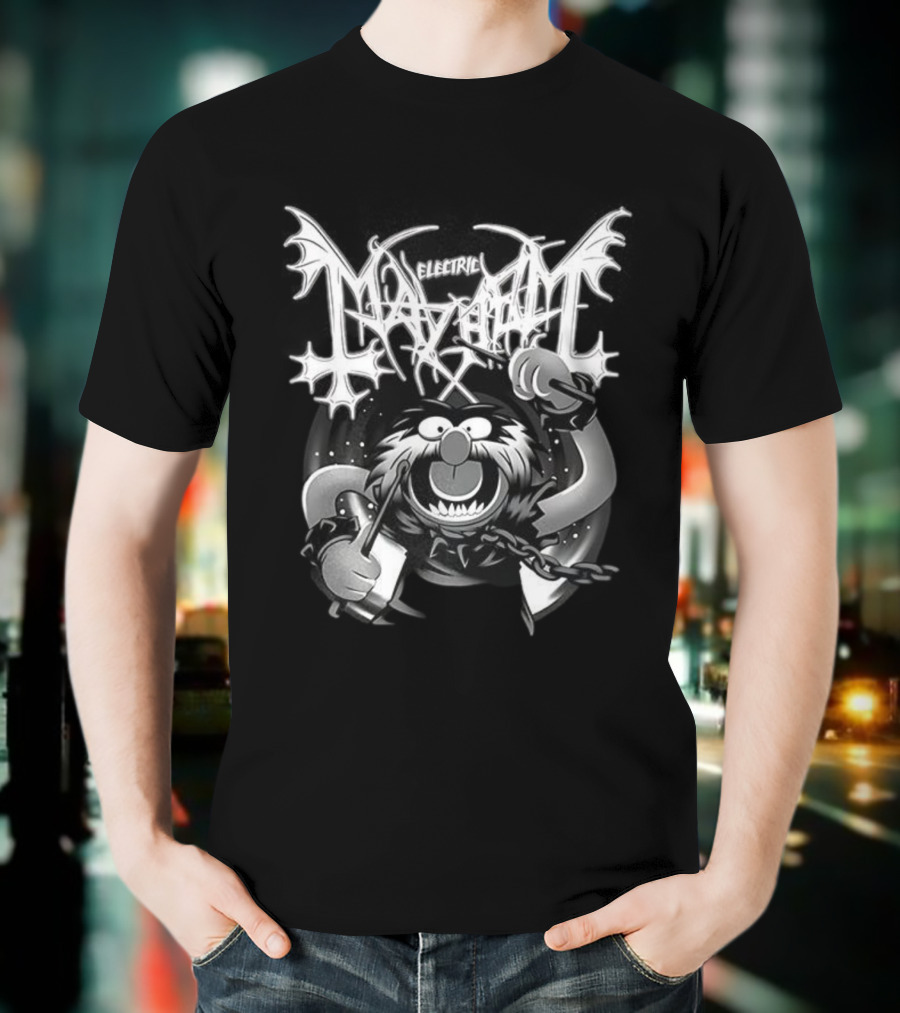 The Muppet Show Animal Drummer Electric Mayhem Heavy Metal Fan T-Shirt